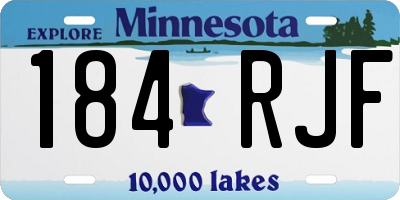 MN license plate 184RJF
