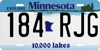 MN license plate 184RJG