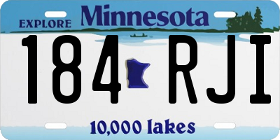 MN license plate 184RJI