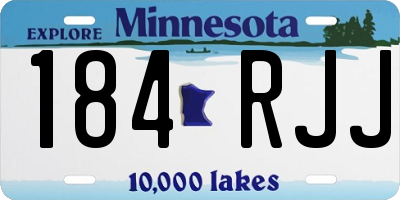 MN license plate 184RJJ