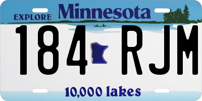 MN license plate 184RJM