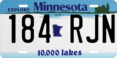 MN license plate 184RJN