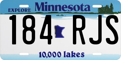 MN license plate 184RJS