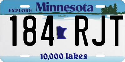 MN license plate 184RJT