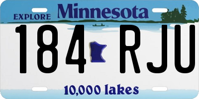 MN license plate 184RJU