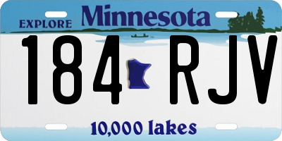 MN license plate 184RJV