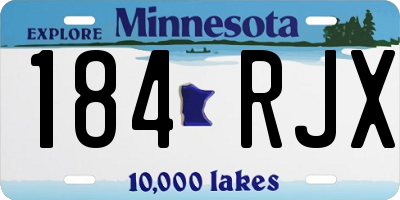 MN license plate 184RJX