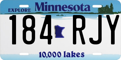 MN license plate 184RJY