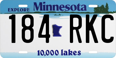 MN license plate 184RKC