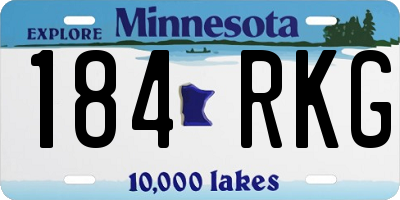MN license plate 184RKG