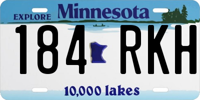 MN license plate 184RKH