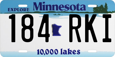 MN license plate 184RKI