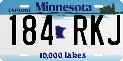 MN license plate 184RKJ