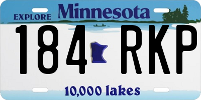 MN license plate 184RKP