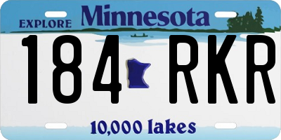 MN license plate 184RKR