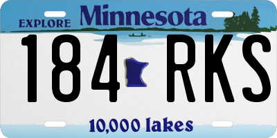MN license plate 184RKS