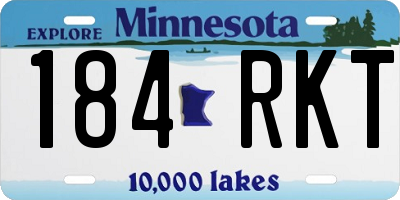 MN license plate 184RKT