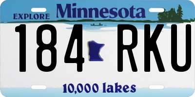 MN license plate 184RKU