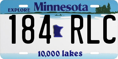 MN license plate 184RLC