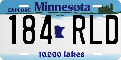 MN license plate 184RLD