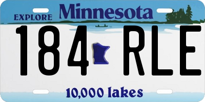 MN license plate 184RLE