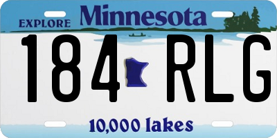 MN license plate 184RLG
