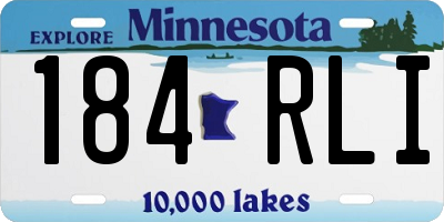 MN license plate 184RLI