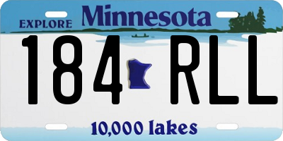 MN license plate 184RLL