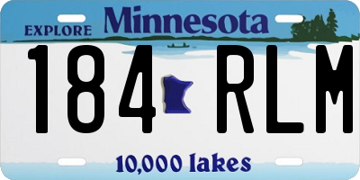 MN license plate 184RLM