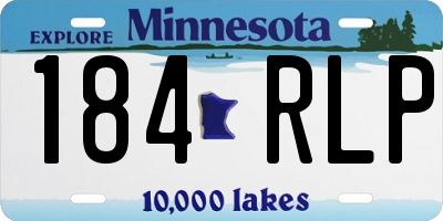 MN license plate 184RLP