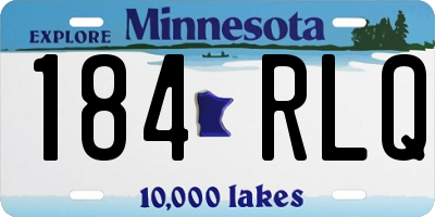 MN license plate 184RLQ