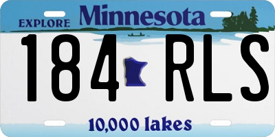 MN license plate 184RLS
