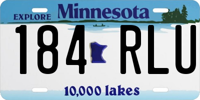 MN license plate 184RLU