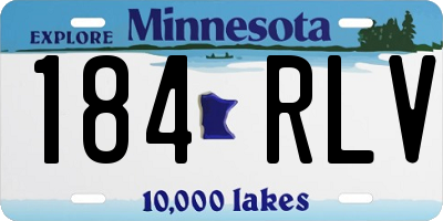 MN license plate 184RLV