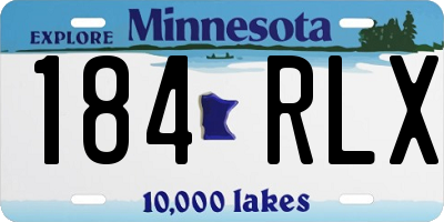 MN license plate 184RLX