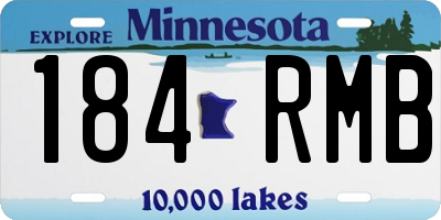 MN license plate 184RMB
