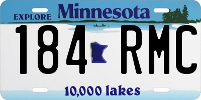MN license plate 184RMC