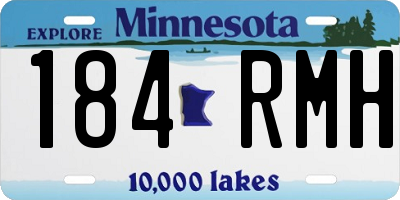 MN license plate 184RMH