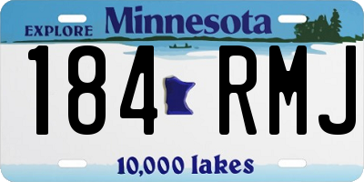 MN license plate 184RMJ