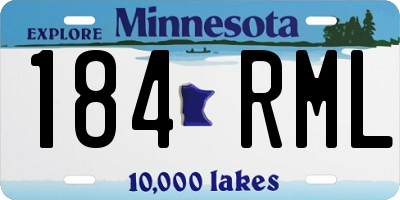MN license plate 184RML