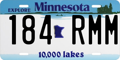 MN license plate 184RMM