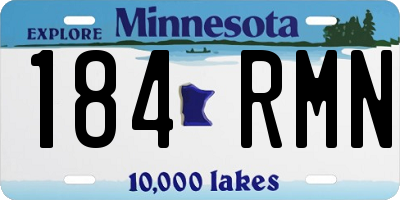 MN license plate 184RMN