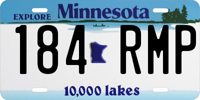 MN license plate 184RMP
