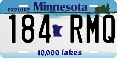 MN license plate 184RMQ