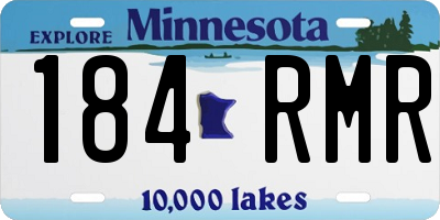 MN license plate 184RMR