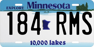 MN license plate 184RMS