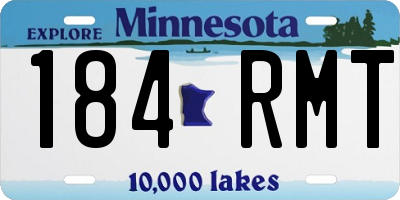 MN license plate 184RMT