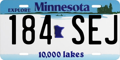 MN license plate 184SEJ