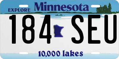 MN license plate 184SEU