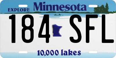 MN license plate 184SFL